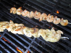 Lemon pepper shrimp and chicken