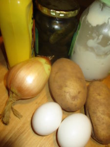 Ingredients for Creamy Southern Potato Salad.