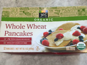 box of whole wheat pancakes 