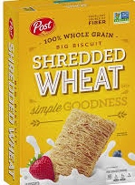 Box of shredded wheat for finding approved cereal 