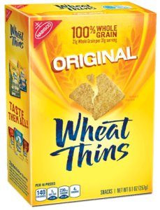 wheat thins as yellow container bread product