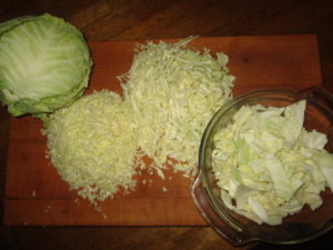 cabbage for creamy mayo slaw