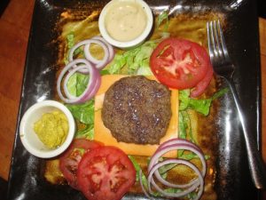 Fully dressed burger plate