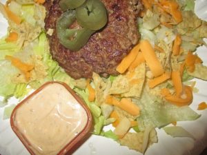 jalapenos on a burger salad