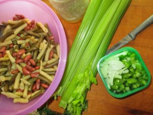 ingredients for bean salad