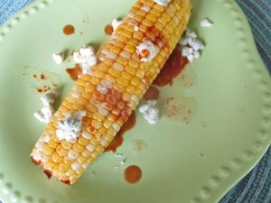 blue cheese and hot sauce corn