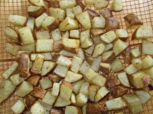 roasted potatoes for German potato salad