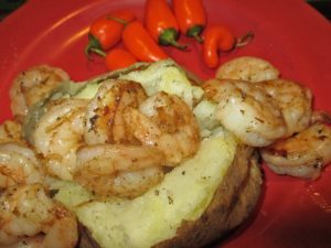 shrimp stuffed baked potato and the 21 Day Fix