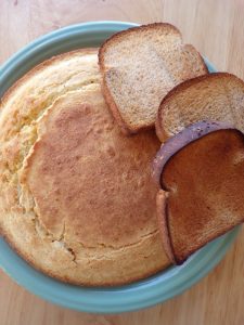 cooked cornbread and toast