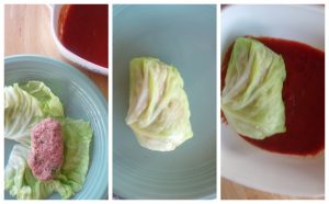 3 cabbage rolls