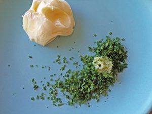 butter with garlic and herbs