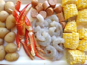 ingredients for cajun seafood boil