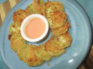 Air fried green tomatoes