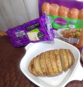 Ingredients for Hasselback Cajun Baked Potatoes