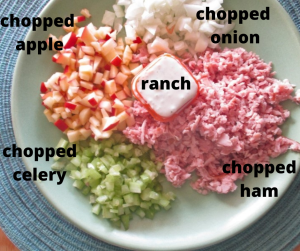 Healthy Ham Salad ingredients