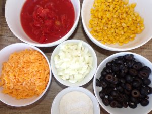 bowls of ingredients