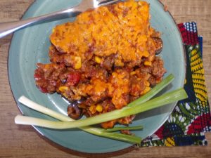 Tamale Casserole plated