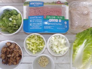 ingredients for spicy asian cabbage rolls
